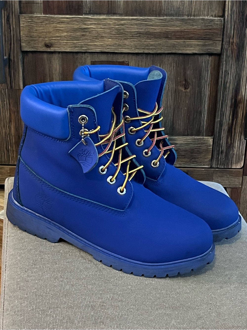 Timberland Premium 6” Royal & Camel/Brown Inner Lining Lace Up Men's 10M Boots